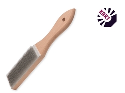 Kartáč s dřevěnou rukojetí plochý, ocel , 0,30 mm plochý