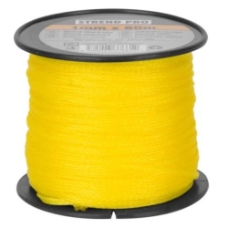 Provázek stavební pletený 1 mm, L-50 m, žlutý, Strend Pro