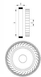 150x30 mm Z40 - Lamelový prstenec velký G-WENDT