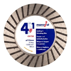 125mm M14, CG750 - Diamantový řezací kotouč PROFI 4v1 MARCRIST