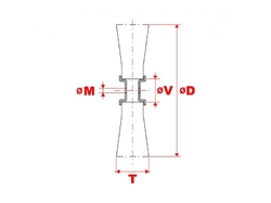 Agresivní kotoučový kartáč 100x8 mm, M14,  ocel 0,6 mm