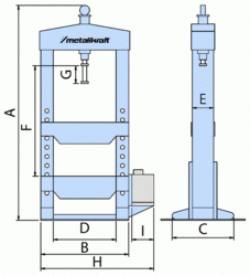 Ruční/nožní hydraulický lis WPP 50 BK