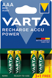 Recharge Accu Power 3+1 AAA 800 mAh R2U