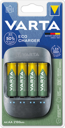 Eco Charger + 4 AA 2100mAh Reycled R2U