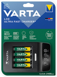 LCD Ultra Fast Ch.+ 4x AA 56706 2100mAh +12V