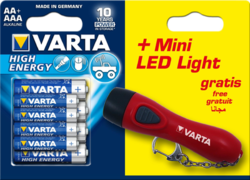 Longlife Power 4 AA + 4 AAA + Mini LED Light