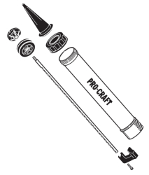 ALU trubicový zásobník 600ml pro měkké tuby Procraft TH60020 pro aku pistole na tmel PC20bb | TH60020