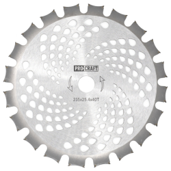 Nůž křovinořezu (D255*25.4) 40Т (oboustranný) PROCRAFT | H/P-2