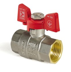 Kulový kohout motýl červený, KR.217 1/2"FF | KR.217 1/2"FF
