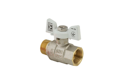 Kulový kohout motýl, bílý, KR.218.W 1/2"FM | KR.218.W 1/2"FM