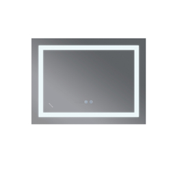 Koupelnové zrcadlo s LED osvětlením, protizamlžovací funkcí a regulací jasu, MR12-80×70-REVERSE WARM | MR12-80×70-REVERSE WARM