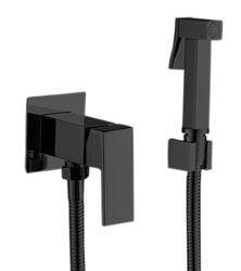 Bidetová baterie s bidetovou sprškou MIXXUS PREMIUM KUBUS 002 (INNER) BLACK, černá | KUBUS 002 (INNER) BLACK