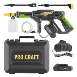 Sada aku tlaková myčka Procraft CW20 + baterie 20/2A a nabíječka 20/1 | SCW20/20-2A
