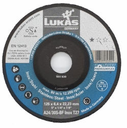 125x6,0x22,2 A24/30S INOX LUKAS 