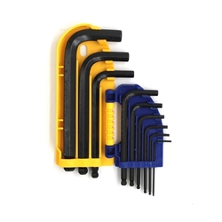 Šestihranné klíče sada IMBUS s kuličkou 9 ks, 1.5, 2, 2.5, 3, 4, 5, 6, 8, 10 mm , CrV | 02-08-9309