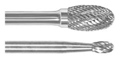 10x16x6 mm, Tvar E - Tvrdokovová rotační fréza