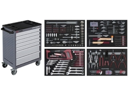 AKCE KW Dílenský vozík BT700 7 zásuvek + nářadí 4 moduly 337ks COMPLETO EVA Basic Line
