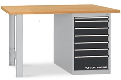 Pracovní stůl 1500x700mm 7 zásuvek MODULAR 1500 / nosnost 250kg Industry