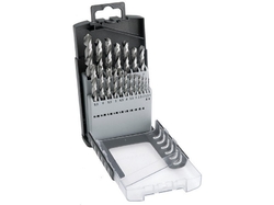 Sada vrtáků do kovu 1,0-10,0mm /0,5mm vybrušované HSS-G DIN338 19ks PROFI Line