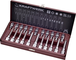 AKCE KW Sada nástavců 1/2" Inbus + XZN 5-12mm /55mm + 5-12mm /100mm 22ks PROFI Line
