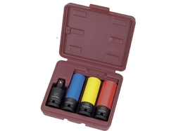 AKCE KW Sada nástavců 1/2" 17 - 21mm prodloužené kované plast 4ks Automotive