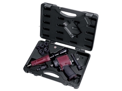 Pneumatický 1/2" rázový utahovák + 1/2" ráčna s příslušenstvím 9ks Automotive