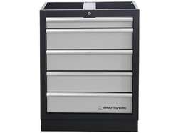 Dílenská skříň spodní 5 zásuvek 680x458x910mm MOBILIO GREY dílenský nábytek