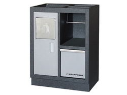 Dílenská skříň spodní, 1 zásuvka, odpadkový koš 680x458x910mm MOBILIO GREY dílenský nábytek