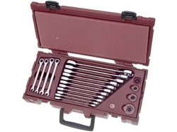 Sada klíčů ráčnových CLICKRAFT COMBINATION + DOUBLE RATCHET 15ks - kufr COMPLETO PROFI Line
