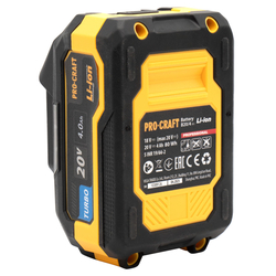 Sada baterie 20V 4Ah (2 ks) + 1 nabíječka Procraft PBC-Set 2 | PBC-Set 2