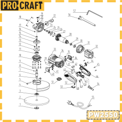Bruska úhlová Procraft PW2550 | PW2550
