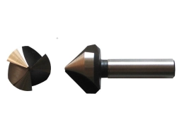 Záhlubník kuželový 20,5x49mm 3-břit 90° stopka 6-hran rychloupínač HSS