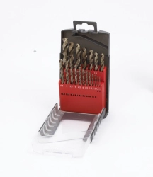 Sada vrtáků do kovu 1,0-10,0mm / 0,5mm cobaltové HSS-Co DIN338 19ks