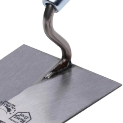 Lžíce zednická lichoběžníková, 140 mm nerez, kalená, dřevěná rukojěť, STALCO PERFECT