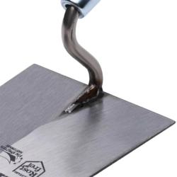 Lžíce zednická lichoběžníková, 140 mm nerez, kalená, dřevěná rukojěť, STALCO PERFECT