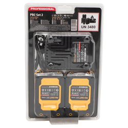 Sada baterie 20V 4Ah (2 ks) + 1 nabíječka Procraft PBC-Set 2 | PBC-Set 2