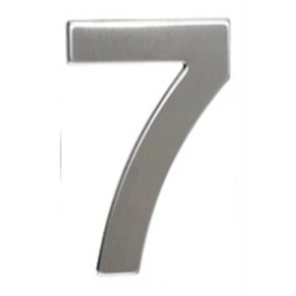 Číslo "7", 50 mm, samolepící, nerez