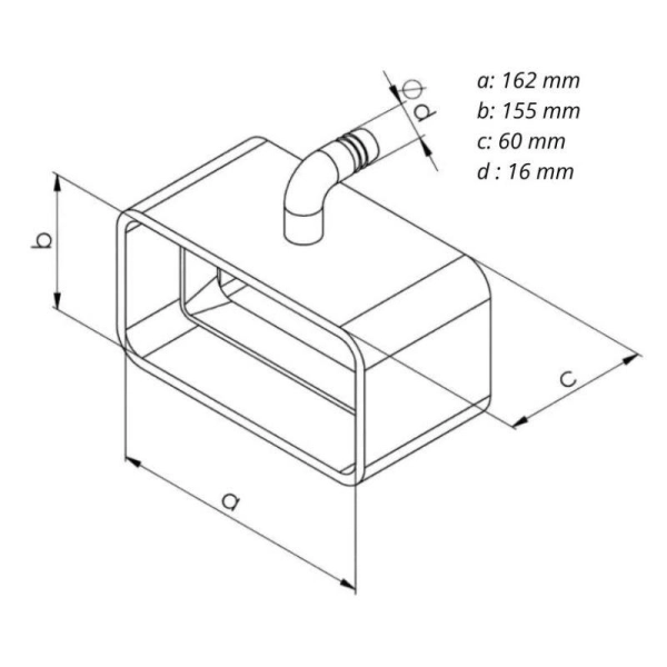Sběrač plochý s podélným odvodem kondenzátu SBK 110 x 55 P, 0688