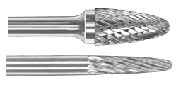10x19x8 mm, Tvar F - Tvrdokovová rotační fréza
