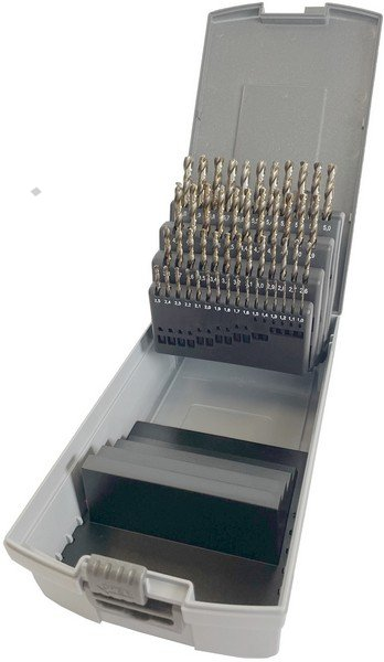 Sada vrtáků do kovu 1,0-6,0mm / 0,1mm cobaltové HSS-Co DIN338 51ks