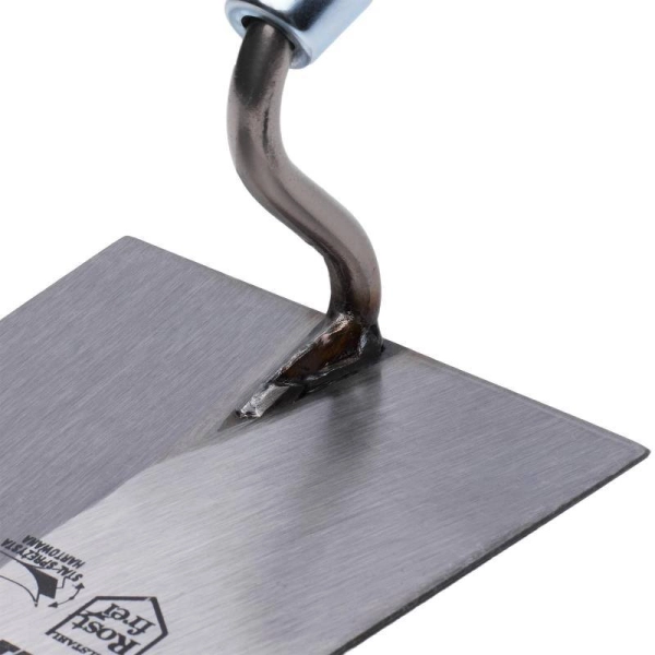 Lžíce zednická lichoběžníková, 140 mm nerez, kalená, dřevěná rukojěť, STALCO PERFECT
