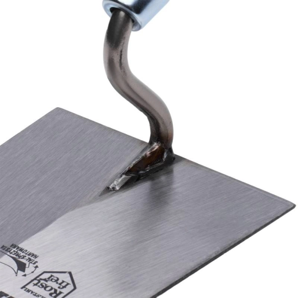 Lžíce zednická lichoběžníková, 140 mm nerez, kalená, dřevěná rukojěť, STALCO PERFECT