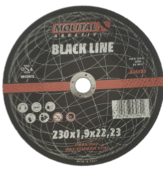 230x1,9x22,2 A36T-BF - MOLITAL BLACK LINE