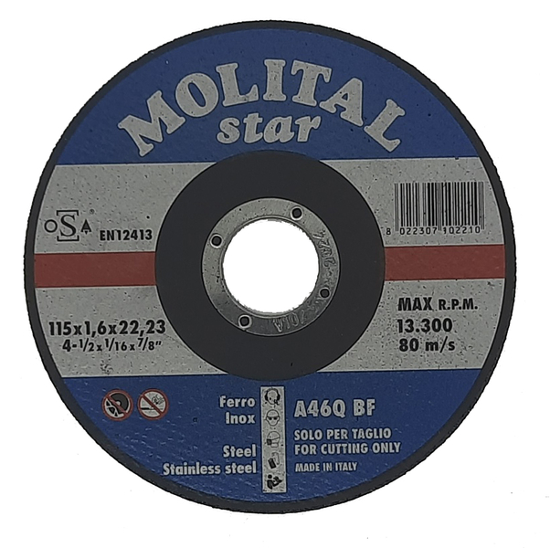 115x1,6x22,2 A46Q-BF - MOLITAL STAR LINE