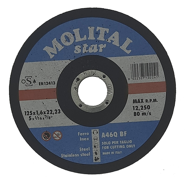 125x1,6x22,2 A46Q-BF - MOLITAL STAR LINE