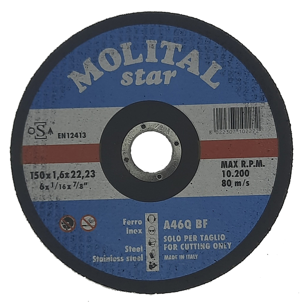 150x1,6x22,2 A46Q-BF - MOLITAL STAR LINE
